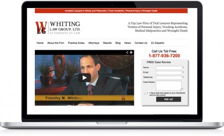 Whiting Law Group Website Homepage