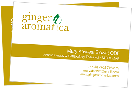Ginger Aromatica business cards
