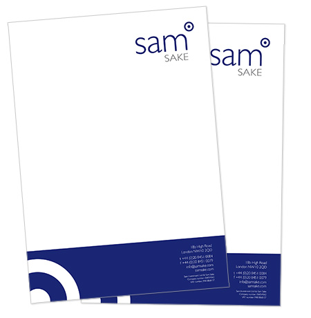 Sam Sake letterhead
