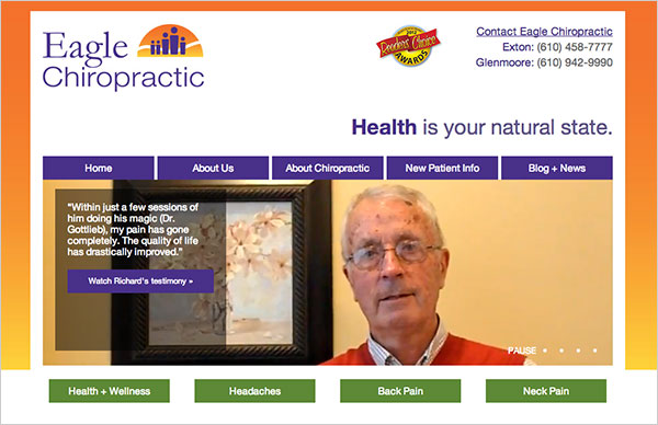 Eagle Chiropractic website