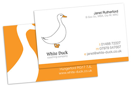 White Duck business cards