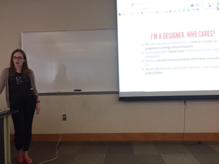 Lauren Pittenger speaking at WordCamp Philly 2015
