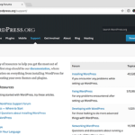 WordPress Support Forum