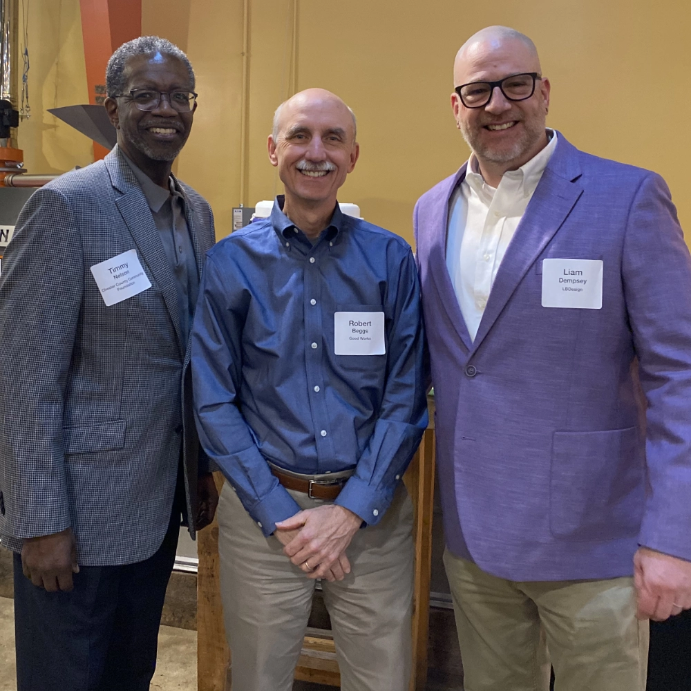 Timmy Nelson, Bob Beggs, and Liam Dempsey at a Start Local Podcast networking event